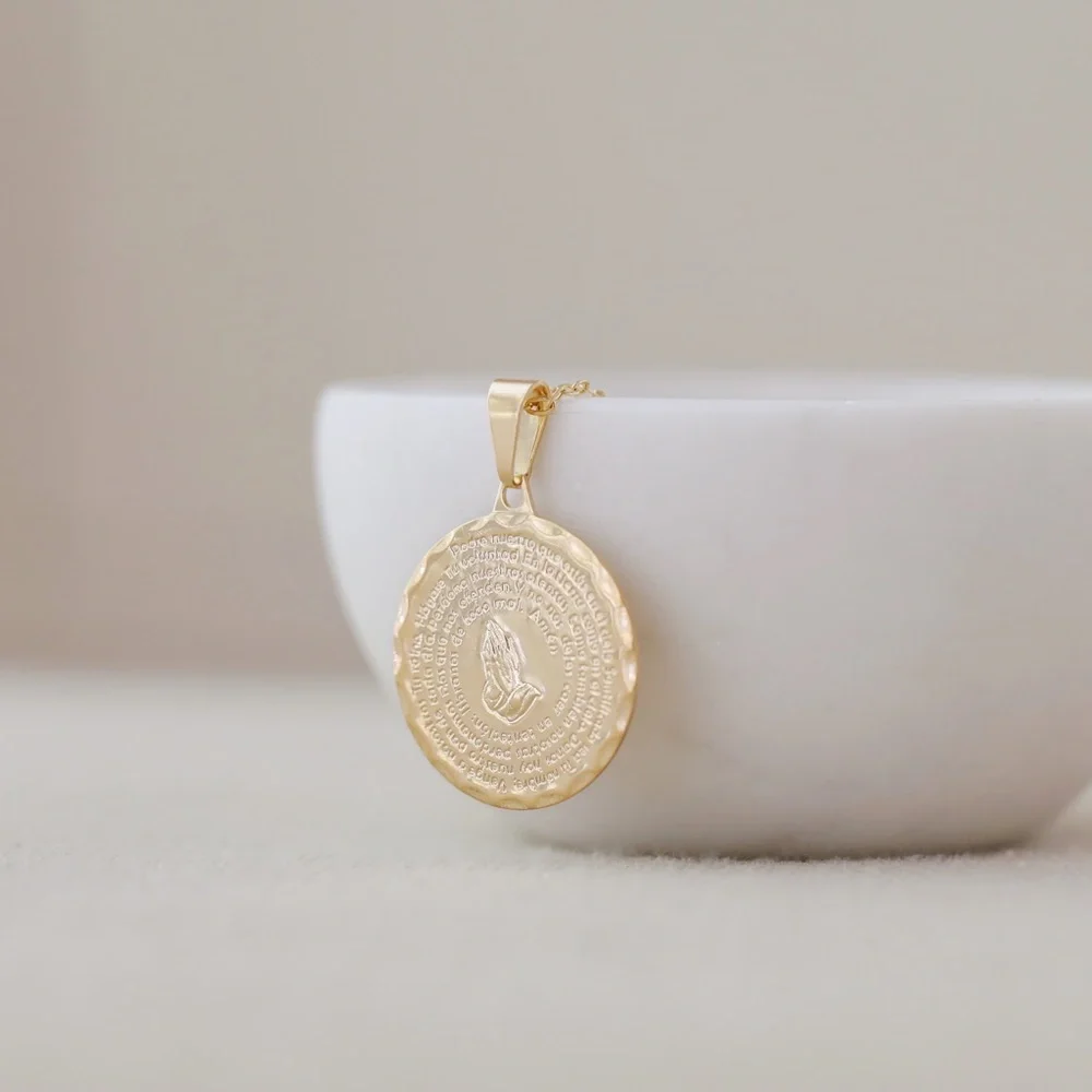 Our Father Prayer Necklace | 18k Gold Filled - Picture 3 of 9